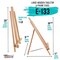 U.S. Art Supply 18&#x22; Large Tabletop Display Stand A-Frame Artist Easel - Beechwood Tripod, Painting Party Easel, Kids Students Classroom Table School Desktop - Portable Canvas Photo Picture Sign Holder